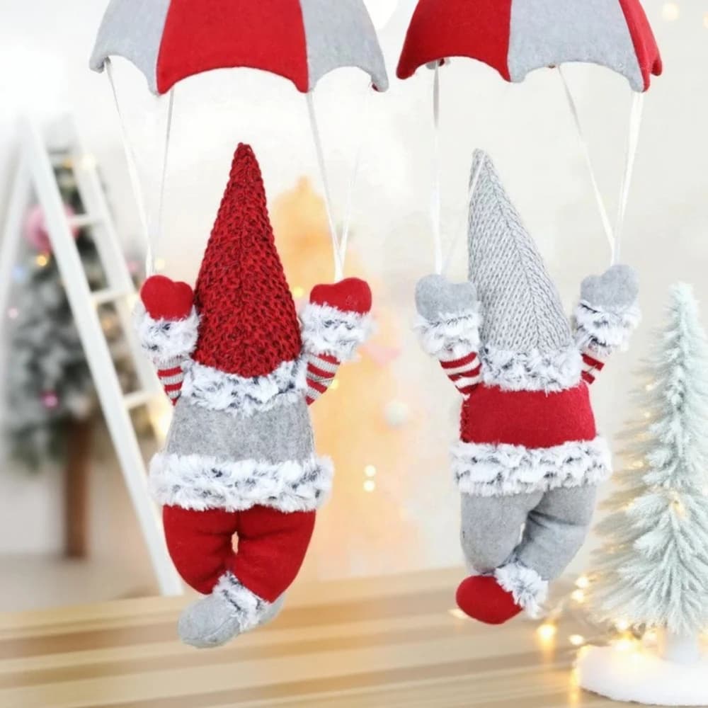 Ciondolo natalizio per paracadutismo, bambola di Babbo Natale, bambola per bambini, regalo di Natale, decorazioni natalizie, forniture per feste domestiche, ornamenti