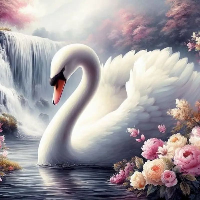 GATYZTORY Diamond Painting New Arrival Hobby Painting With Diamonds 5D Diamond Animals swan Home Decor Arts Crafts Crystal Arts