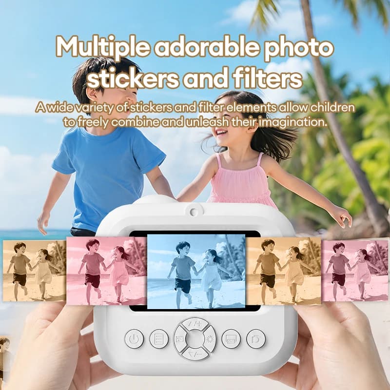 Lenovo DY35 Portable Instant Camera Set 8x Digital Zoom 1080p HD Video 2-in-1 Mini Thermal Printer Educational Toy Photo Printer