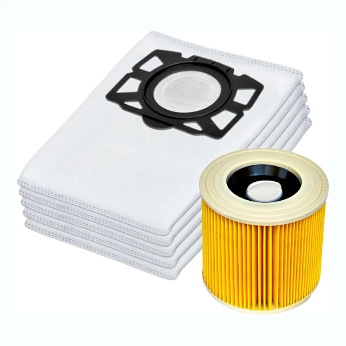 Sacchetti per aspirapolvere Filtro adatto per Karcher KFI 357 KFI357 KA 40 Sacchetto di ricambio per Karcher 2.863-314.0WD2 Plus WD3