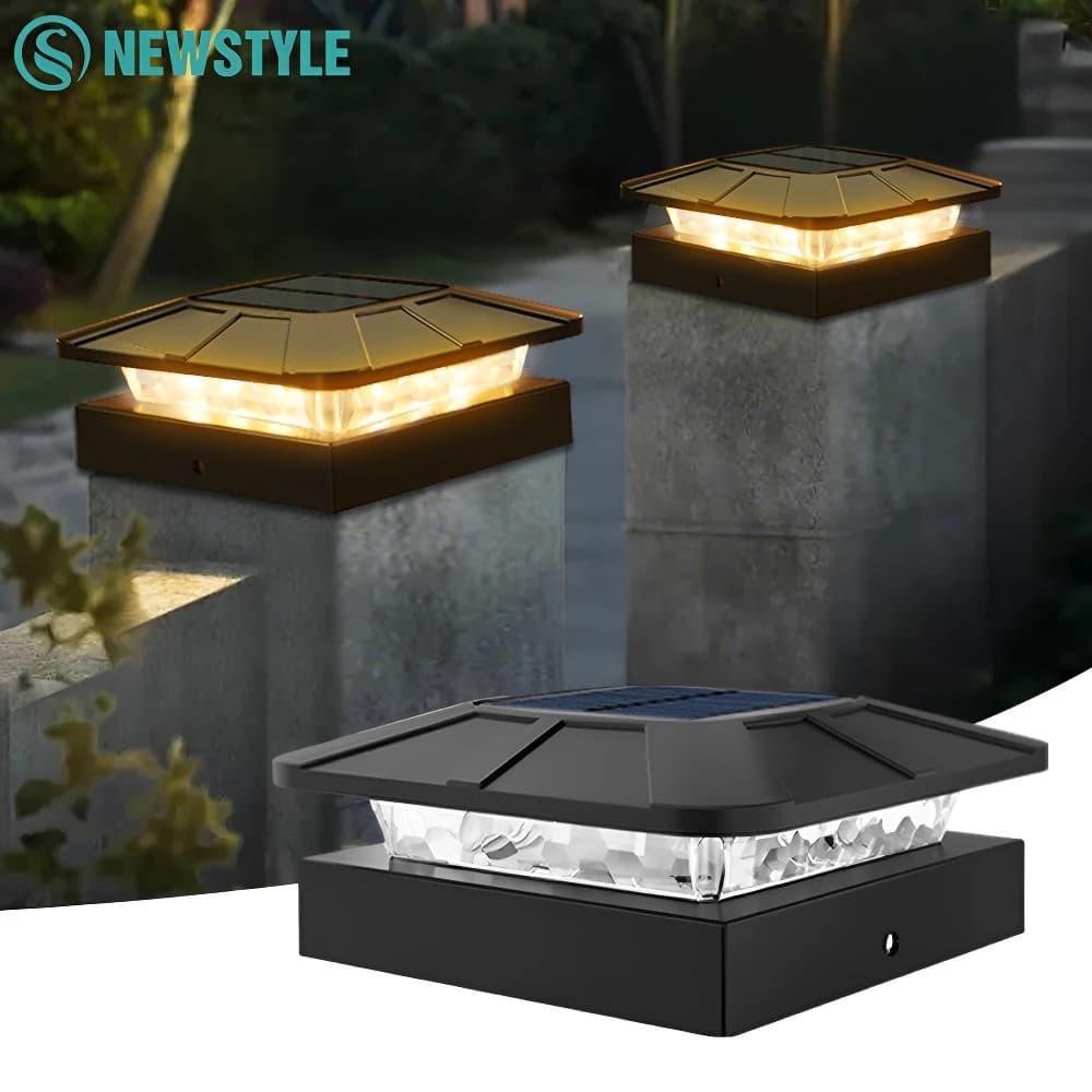 Solar light for outdoor pole 3 modes Solar lights for fence Lights for outdoor waterproof bridge pole for solar pole 4x4
