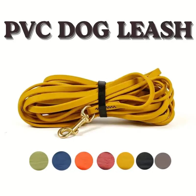 Waterproof & Bite Resistant PVC Dog Leash Heavy Duty Training Long Line 1.5m/3m/6m/9m for All Dog Sizes 7 Colors