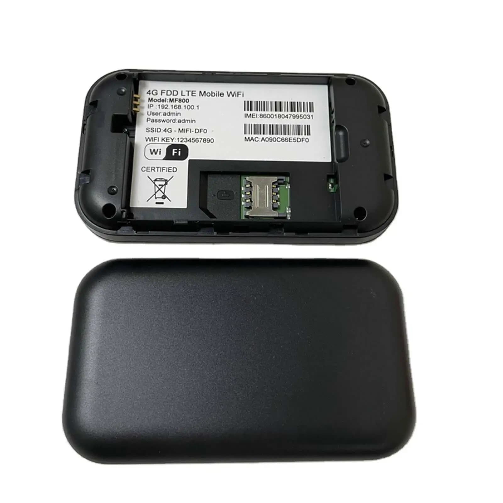 Mini Router WiFi Mobile 4G LTE 150Mbps, con Slot per Scheda SIM, Estensore per Viaggi (Nero), Ripetitore Premium, Ricarica USB, per Interni ed Esterni