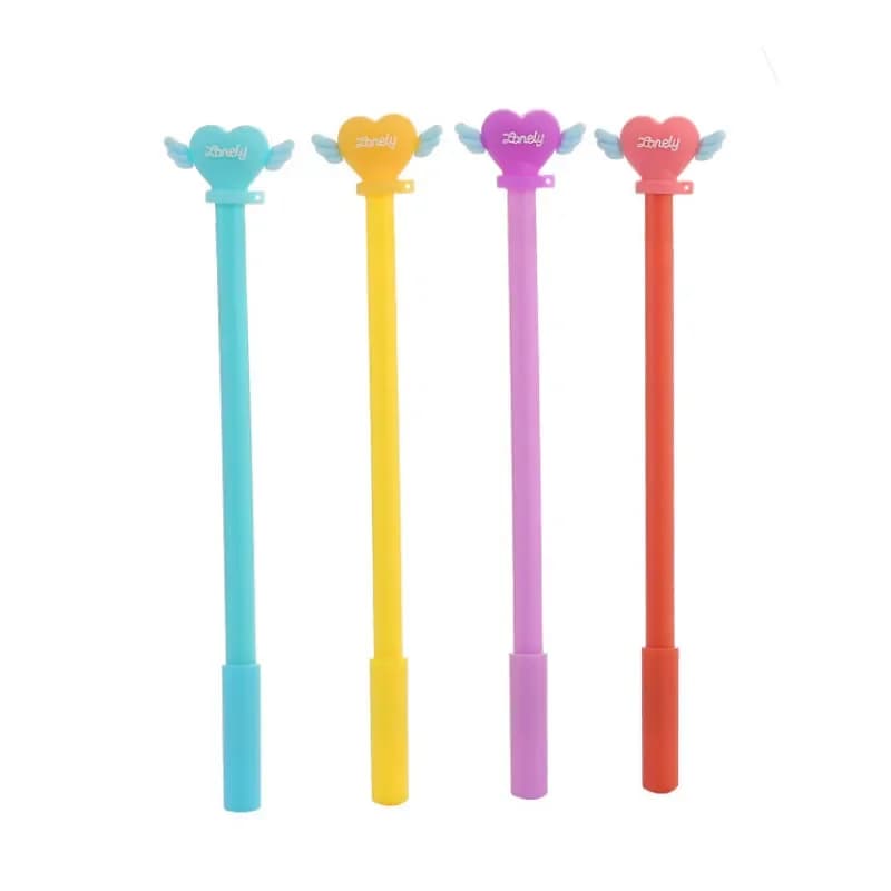 50 pezzi carino bacchetta magica penna gel studente cartone animato fata bastone penna ad acqua cancelleria creativa amore ali penna materiale scolastico kawaii
