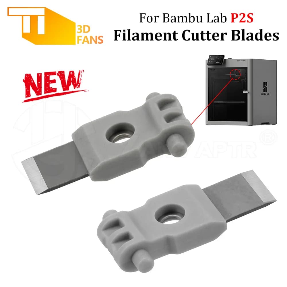 Taglierina per Filamento Bambu P2S, Lama di Taglio in Acciaio Temperato ad Alta Precisione, Accessorio per Stampante 3D, Parti di Aggiornamento