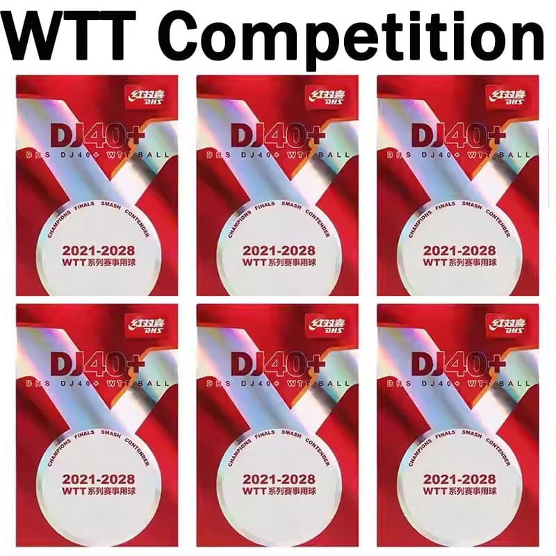 Palline da Ping Pong Professionali DHS DJ40+ WTT 3-Stelle in Nuovo Materiale ABS Approvate ITTF 40+ Palline da Tennis da Tavolo per Competizioni Atletiche
