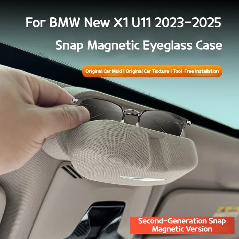 For BMW X1 U11 2023-2025 car suede glasses case modification sunglasses storage clip roof sunglasses frame interior Accessories