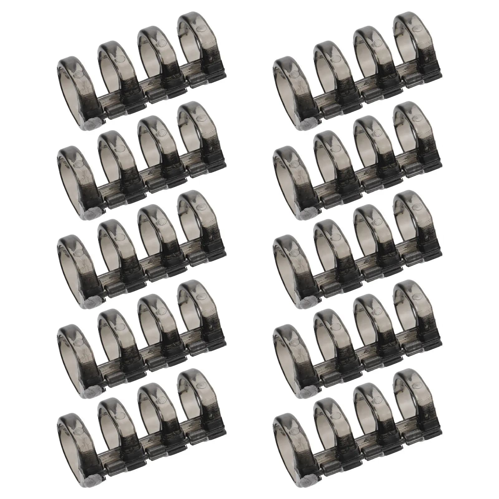 10Pcs Premium Plastic Loose Leaf Binder Snap Rings Smooth Surface Flexible Four-Hole Segmented Binder for Student Office Use
