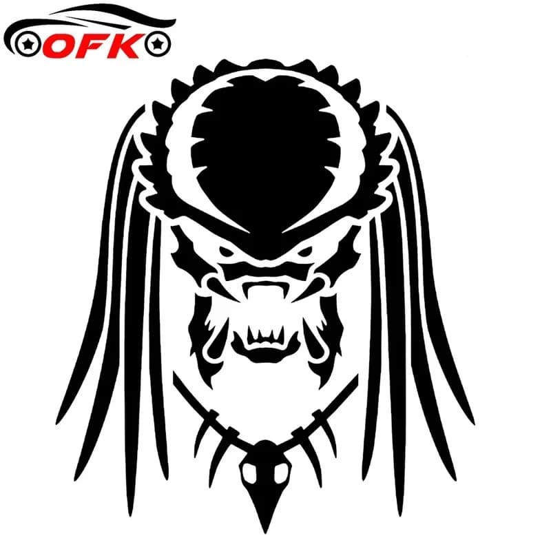 Predator Car Sticker Personality Protection Solar Decal Laptop Motorcycle Accessories Auto Decoration PVC,14cm * 12cm