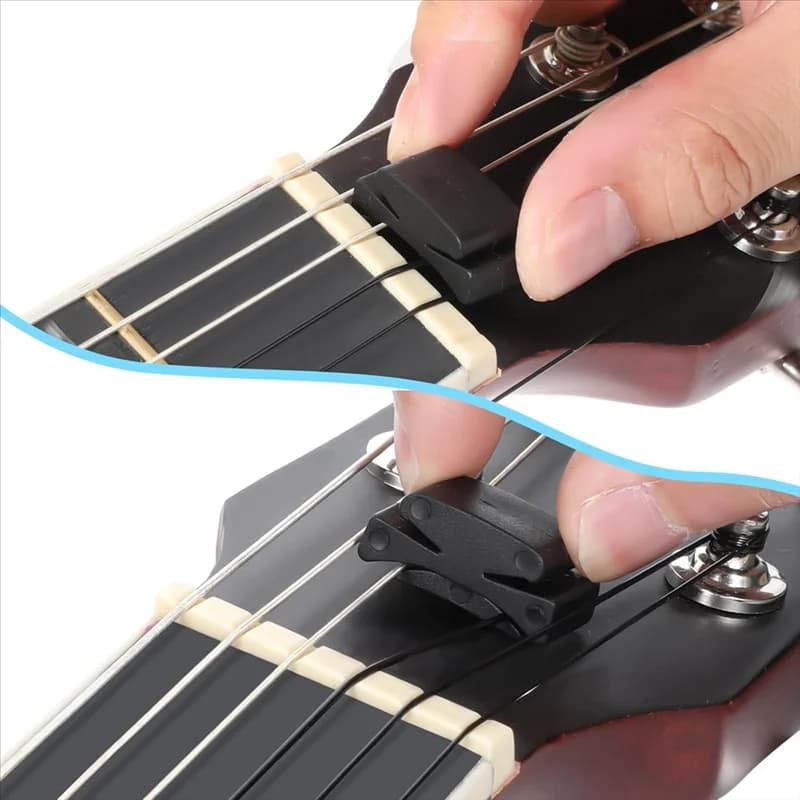 CGDS-6 Pack Porta plettro per paletta per chitarra in gomma per chitarre acustiche, basso Ukulele - Conservazione del plettro attaccabile