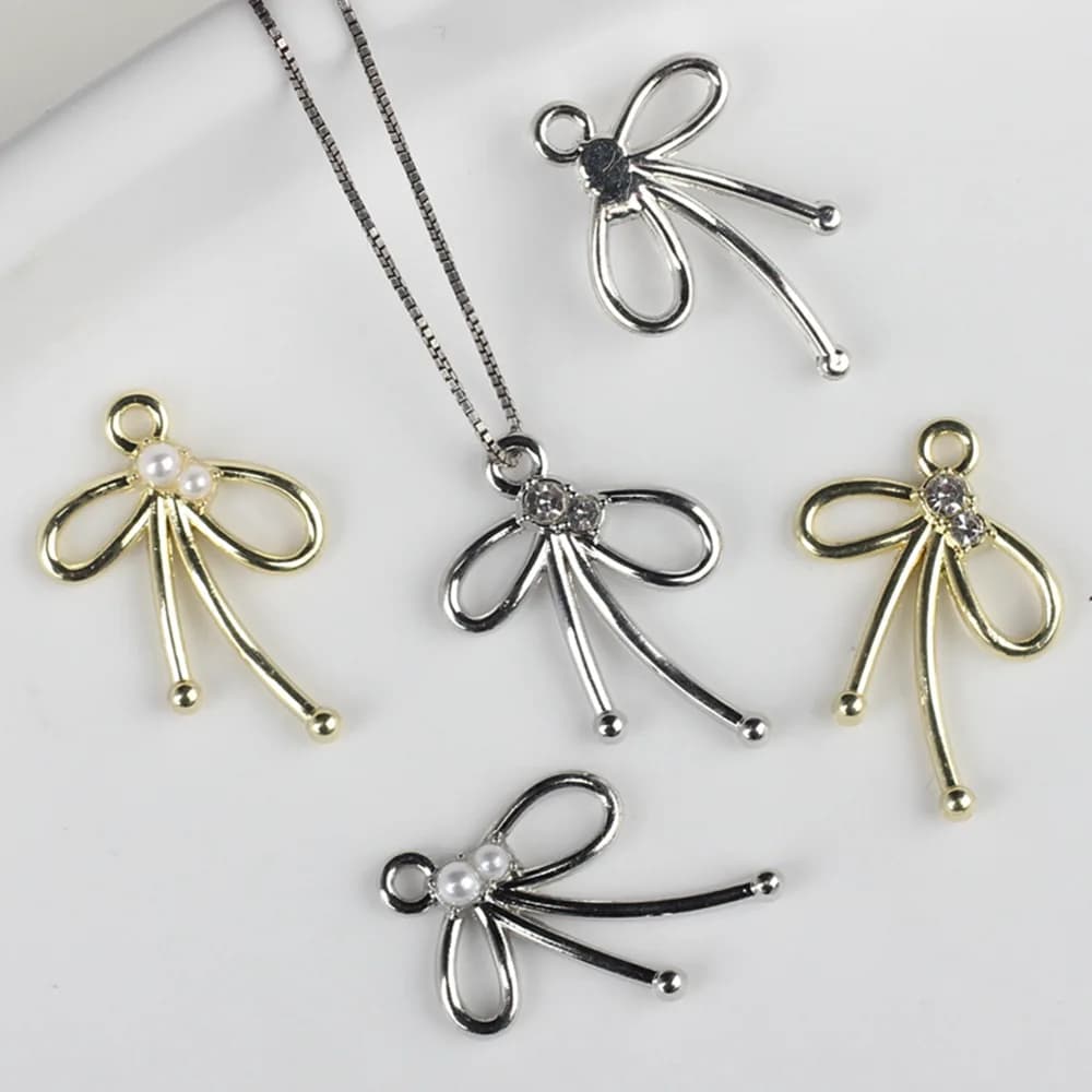 10 pcs/lot 16*23 MILLIMETRIES In Layer Of Rhinestone Pearl Inlay Arch Pendants And Pendants For Jewel Marking Bracelet Necklace