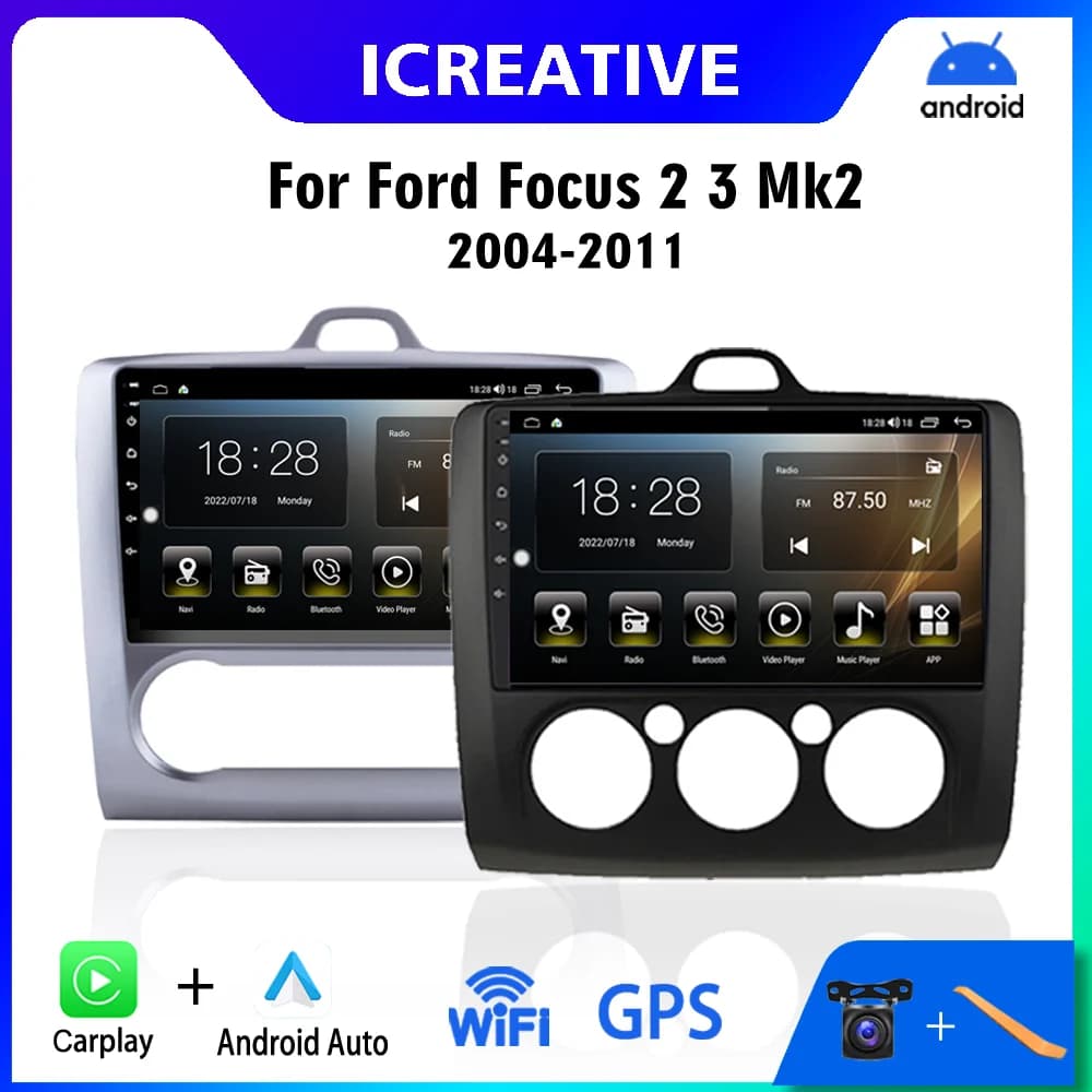 Autoradio per Ford Focus 2 3 Mk2 Mk3 2004-2011 Android 2 Din Stereo Auto Audio Multimedia Player WIFI 4G Carplay navigazione GPS