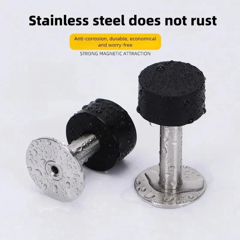 Self Adhesive Heavy Duty Rubber Door Stopper Non Punch Floor Mount Door Bumper Protector Anti Collision Home Furniture Hardware