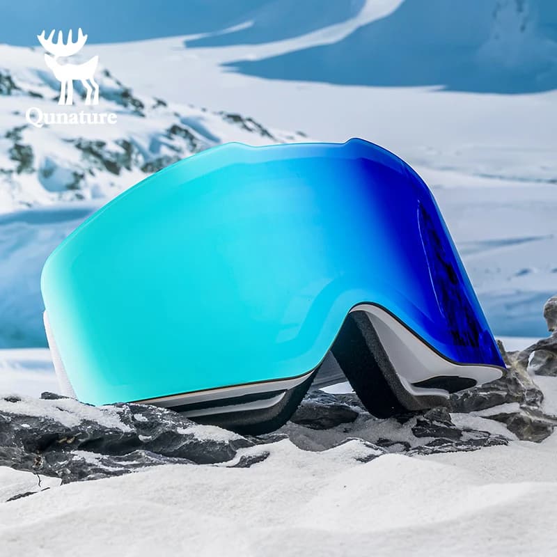 Occhiali da sci Fascia regolabile Traspirante Senza cornice Protezione antiappannamento/UV ad alta definizione Sci per alpinismo Pattinaggio su ghiaccio