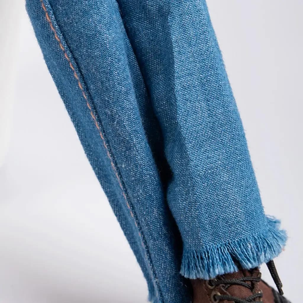 Mini Pantaloni Lunghi in Jeans Scala 1/6, Accessorio di Abbigliamento per Action Figure Femminili da 12 Pollici