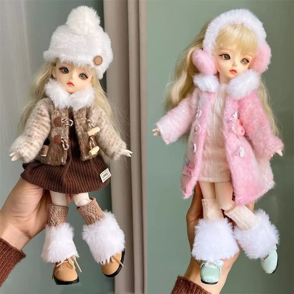 Moda grazioso vestito 30 cm vestiti cappotto cappello abbigliamento casual abito invernale fatto a mano vestire 1/6 accessori per vestiti BJD