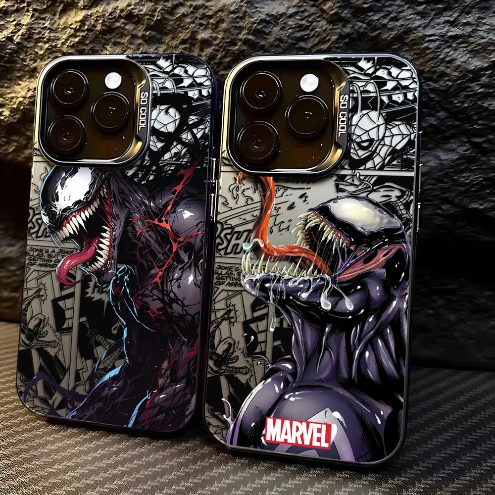 Cool Black Venoms Phone Case For iPhone 17 17e 16e 16 15 14 13 12 11 mini Pro Max X XR XSMAX 8 7 Air Plus Anti Fall Matte