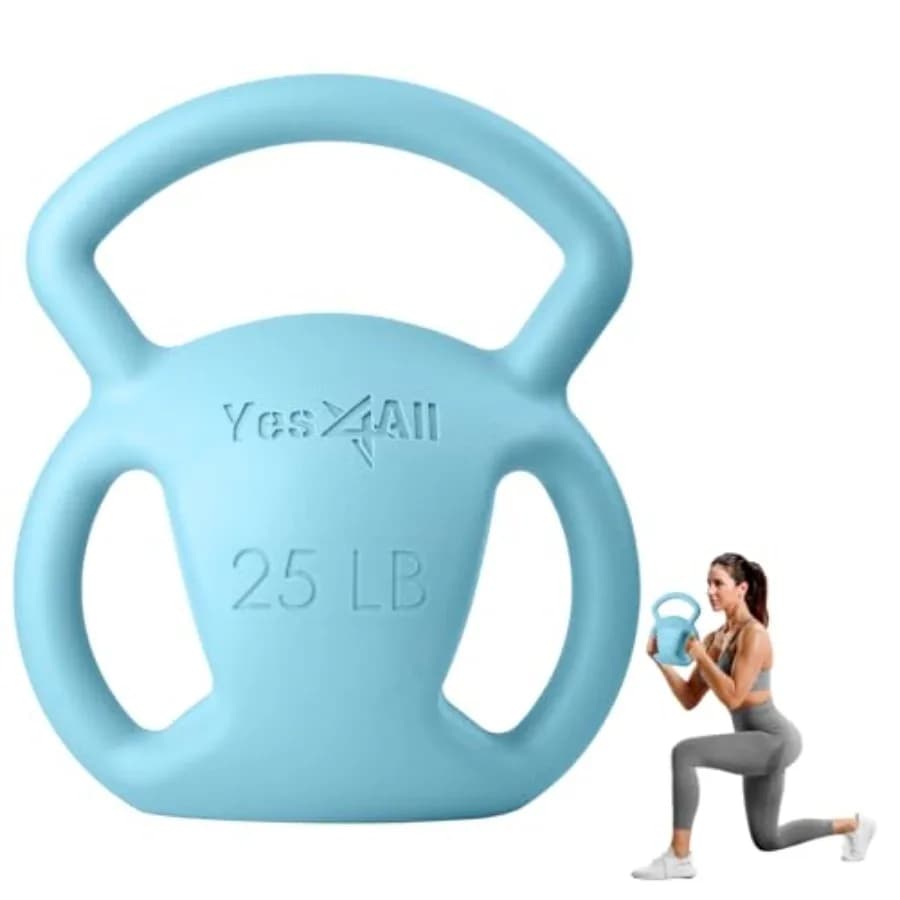 Kettlebell per Allenamento di Forza Femminile con Impugnatura Larga Multi-impugnatura Testurizzata 5-25 lb Singolo o Set 10-15 lb Ideale per Esercizi in Palestra Domestica