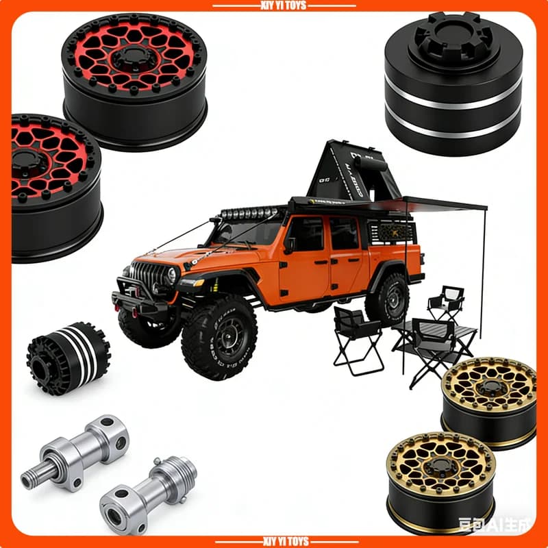 Accessories& Jk07pro Upgraded Metal Accessories Armor Weight C Seat Steering Cup Bridge Cover Front Bar Differential Shell