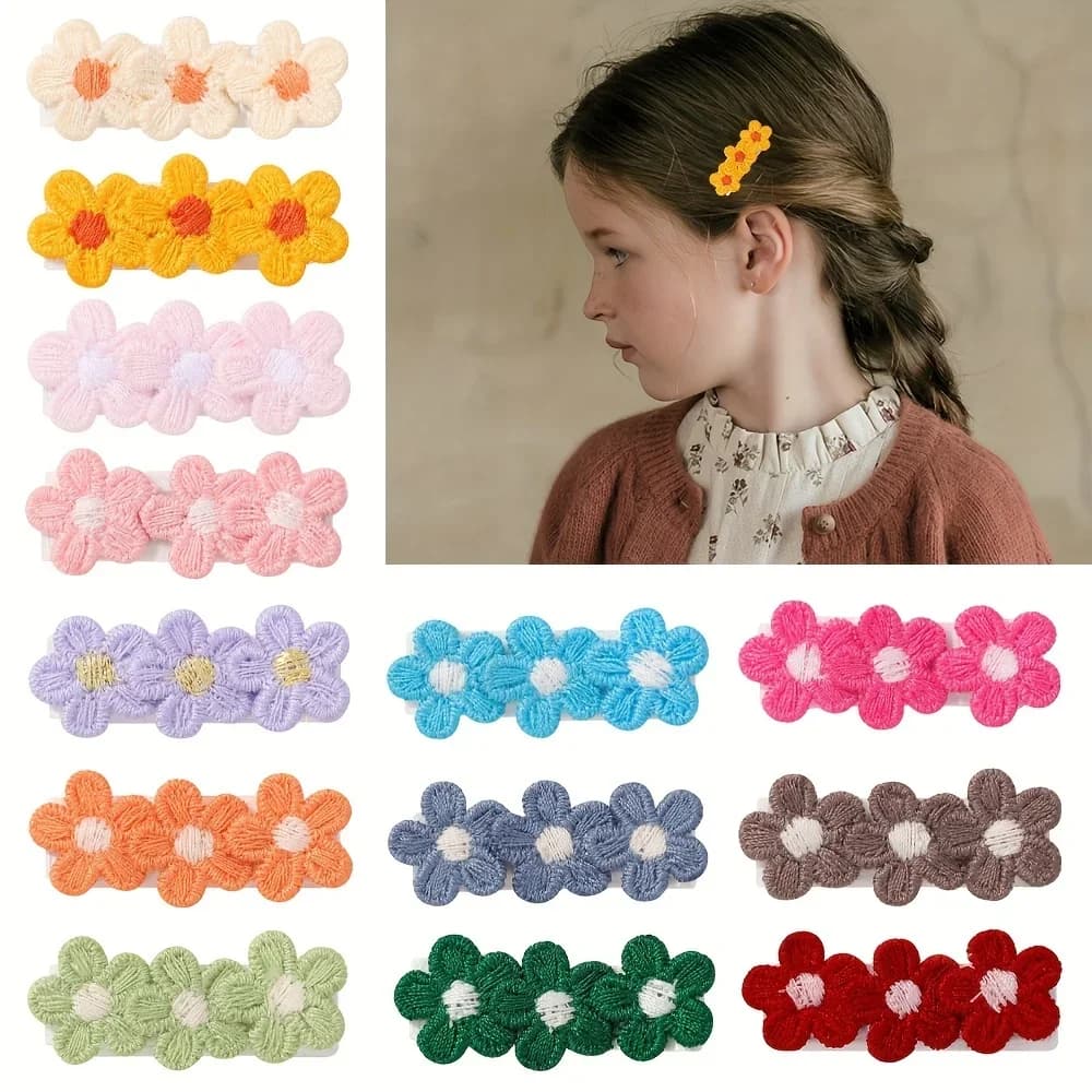 10 pz/set Del Bambino Mini Fiore Clip di Capelli Forcelle Sveglie per Il Bambino Dei Bambini Della Ragazza Bella Pinze Barrettes Copricapi Accessori Regali