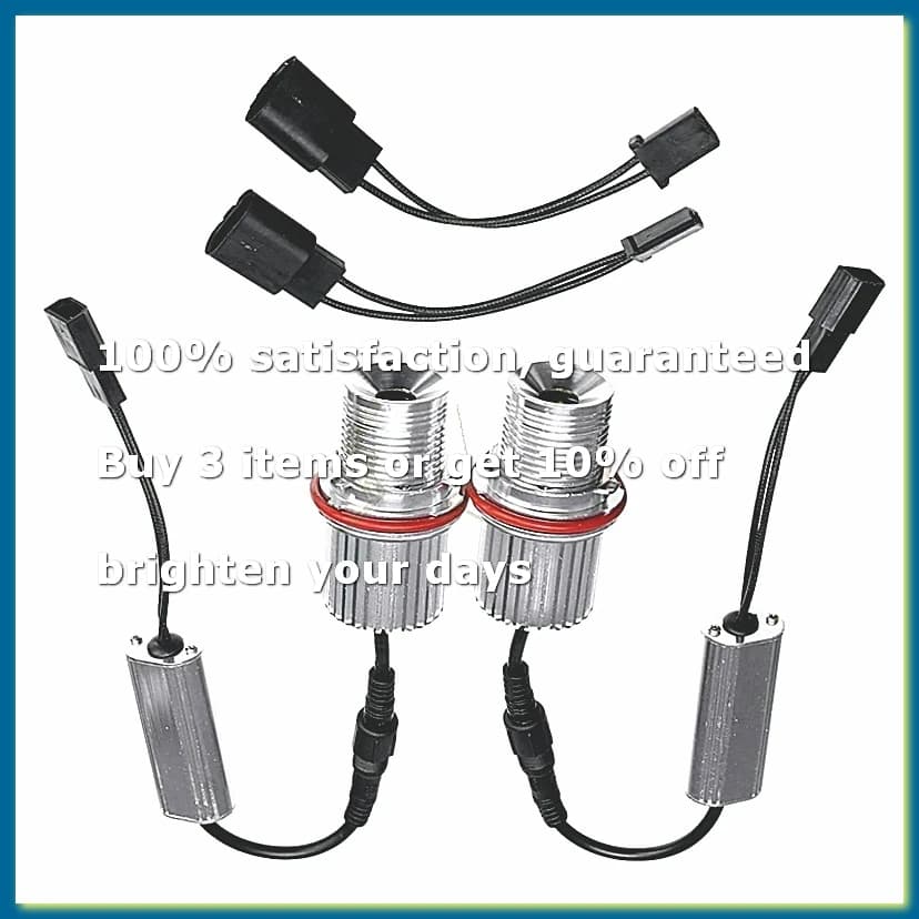 45W White Led Car Angel Eyes LED Marker Ring Light Bulb Headlight Bulb 2Pcs for E39 E53 E60 E61