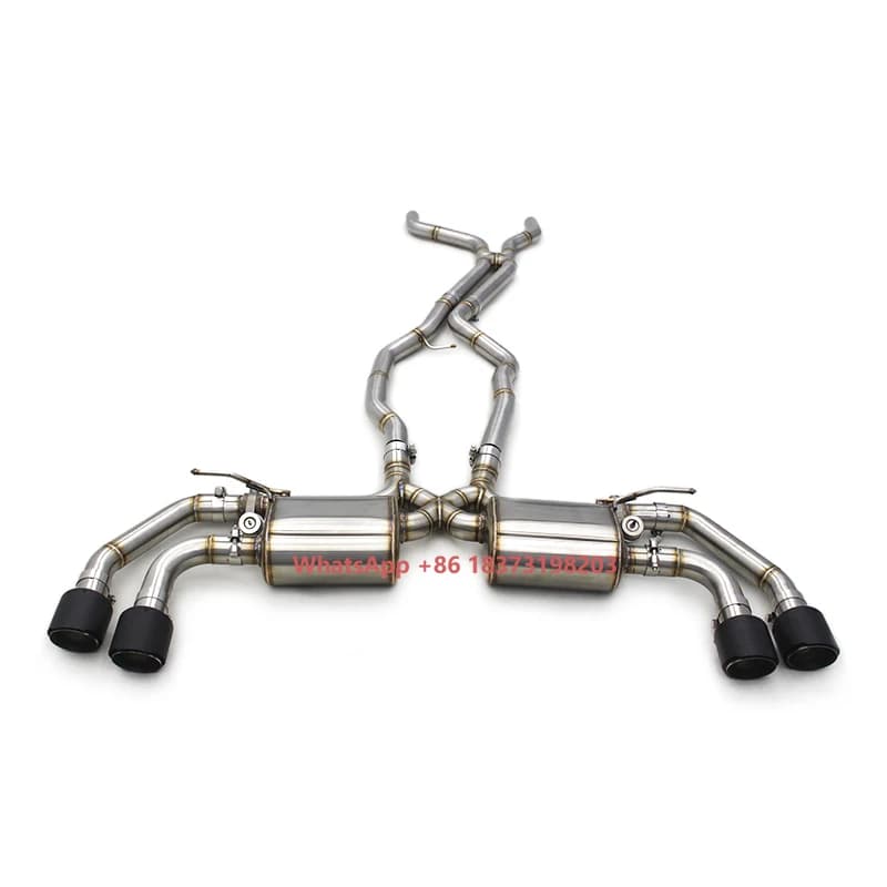 Silenziatore Catback personalizzato per PORSCHE Cayenne 958 4.8 2010-2016 Performance SS304 Tubo Sport Car Valvola a vuoto Sistema di scarico