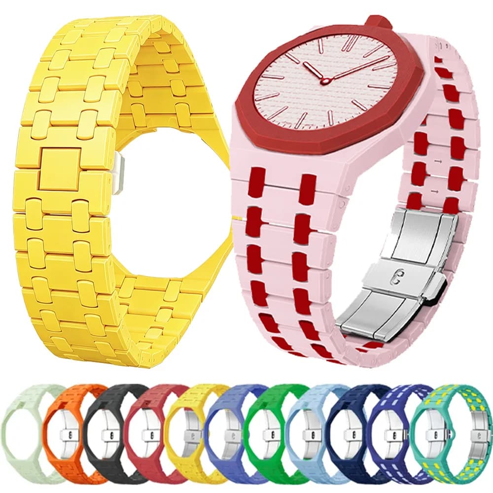 For Swatch x AP Royal Pop Bioceramic Strap＋Case Modification Kit Band Biomaterials 2 in 1 Bracelet Wristband For Royal Pop Belt