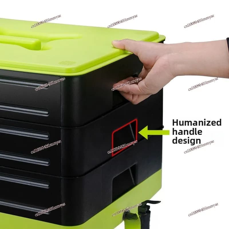 Cestino per compost Giardino da giardinaggio transfrontaliero Fertilizzante organico all'aperto, Rifiuti alimentari per la casa Lombrico fatto in casa Verme Cestino per compost