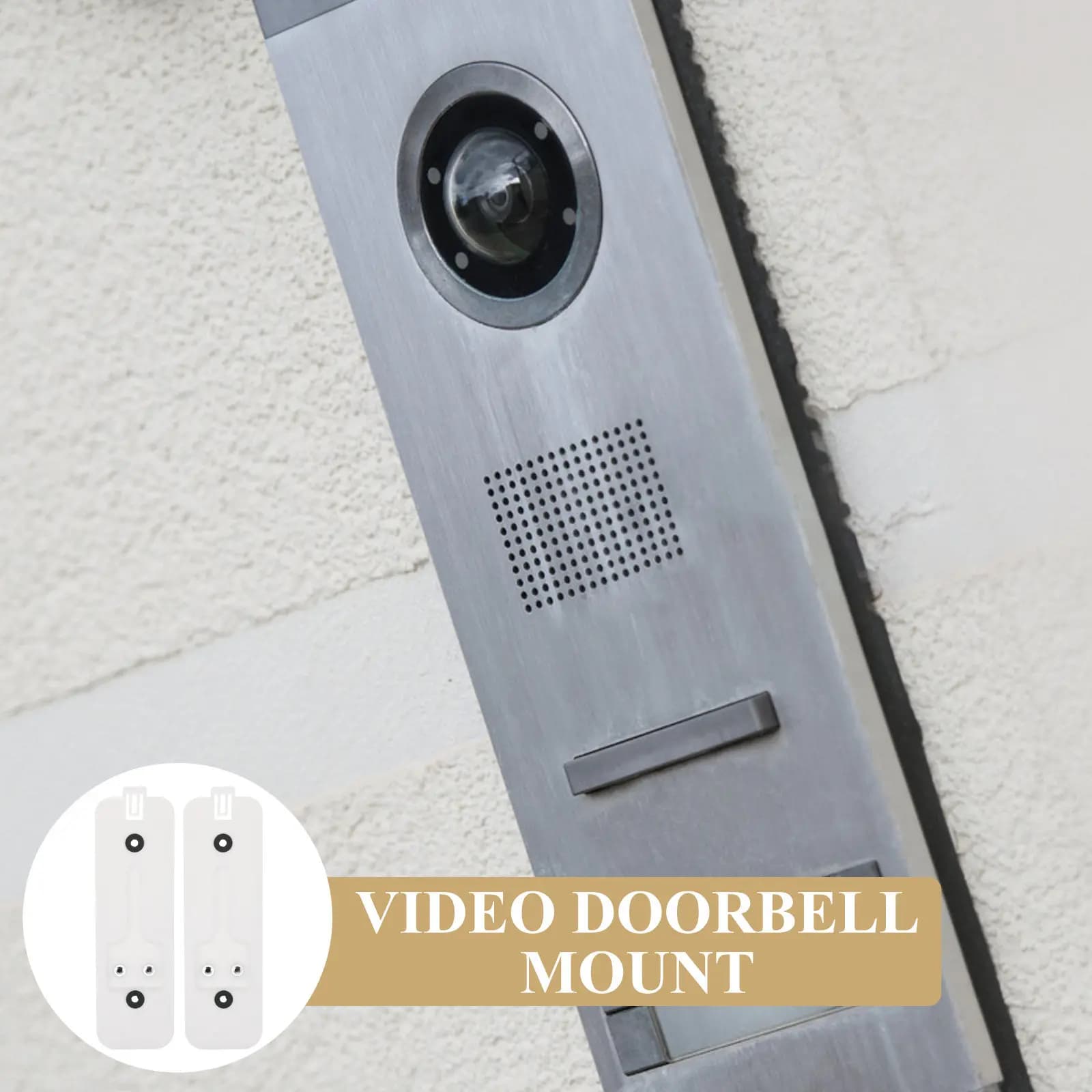 2Sets Plastic Doorbell Backplate Replacement for Video Doorbell Sleek Minimalist Design Easy Install Removal Tool Included