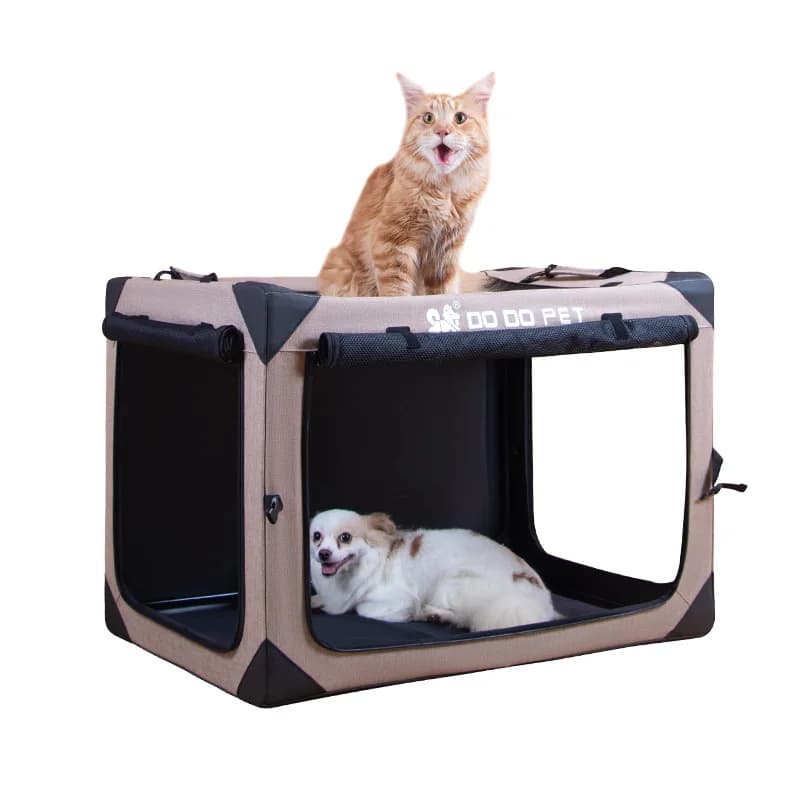 Gabbia per cani pieghevole portatile Gabbia per cani per auto da esterno Sedile di sicurezza per animali domestici Gabbia per animali leggera e traspirante Nido per animali da viaggio portatile