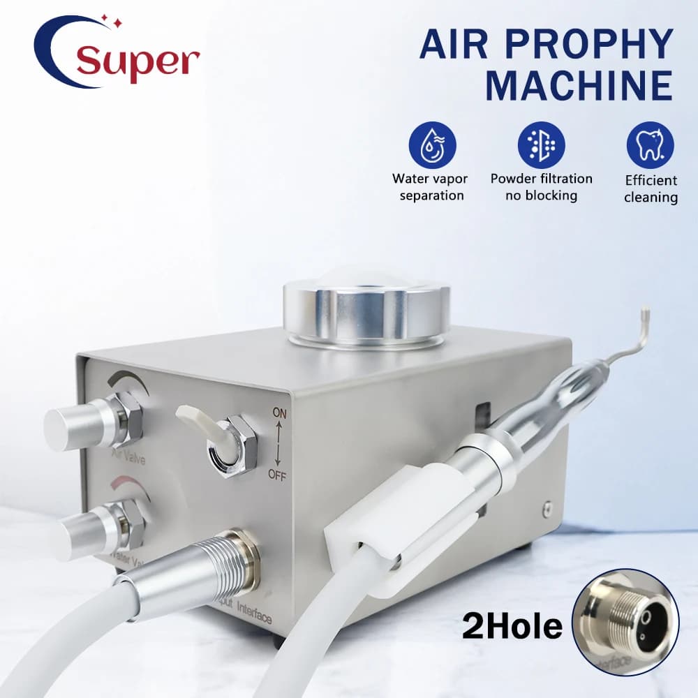 Dental Air Prophy Sandblasting Machine Portable Teeth Polishing Air Flow Prophy Jet Oral Cleaning Whitening Sand Blaster Unit