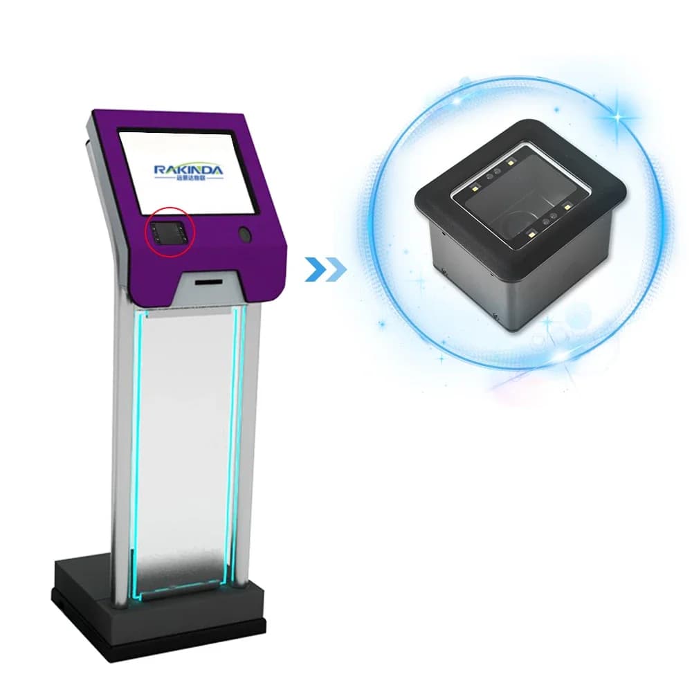 Scanner di Codici QR e PDF417 con Rilevamento Automatico IR RS232 USB per Chioschi, Tornelli, Raspberry Pi, Distributori Automatici, Modulo Scanner 752*480