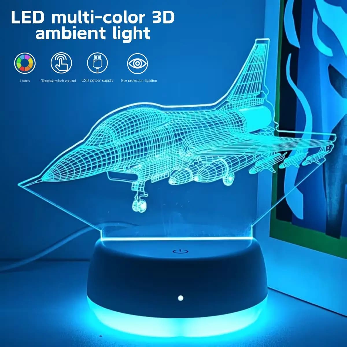 Lampada da Tavolo 3D a LED USB a Forma di Pallone da Calcio, Luce Notturna Creativa, Regalo di Compleanno
