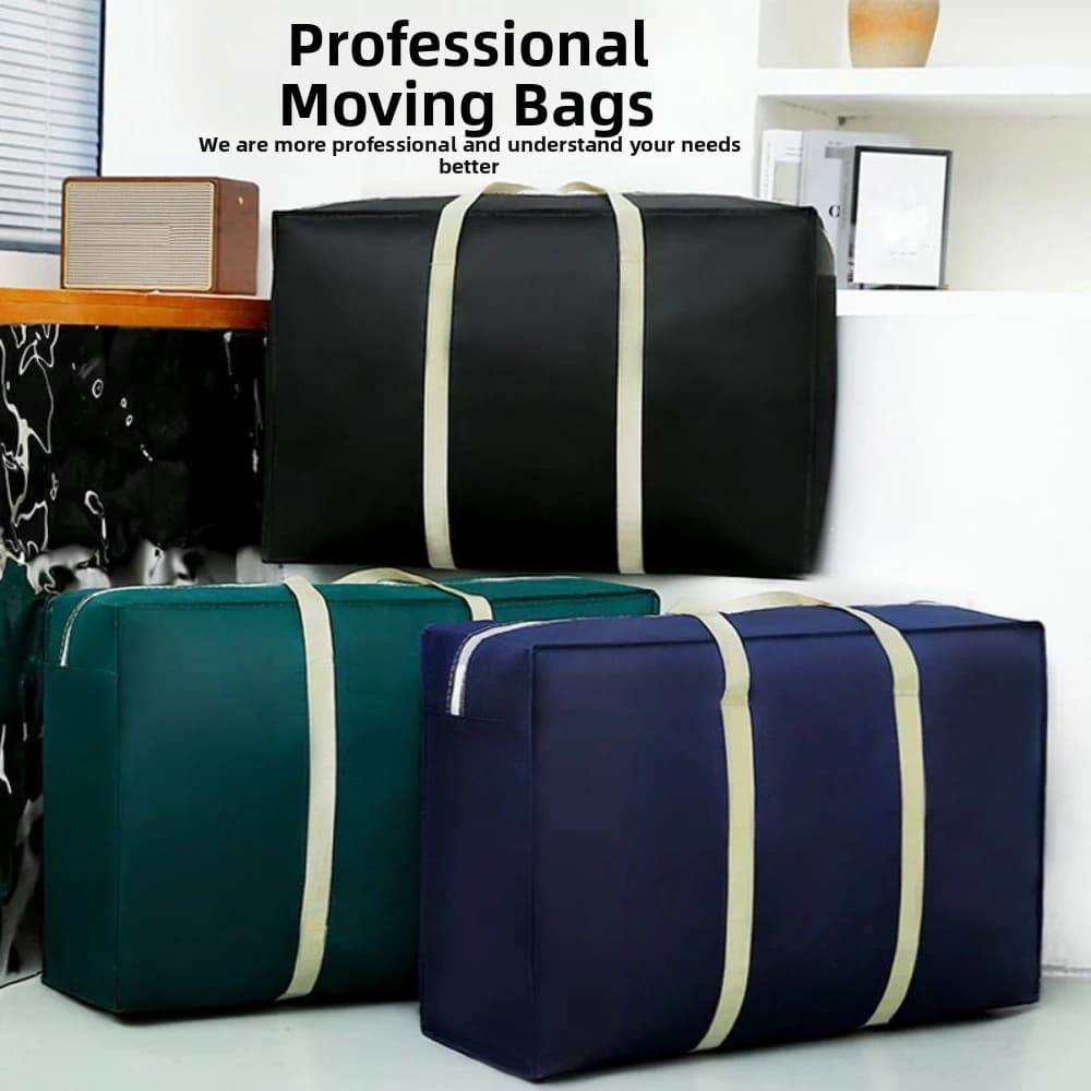 High Quality Extra Large Moving Luggage Bags 4 Sizes Black Laundry Shopping Bag Waterproof Non-woven Fabric Cubes