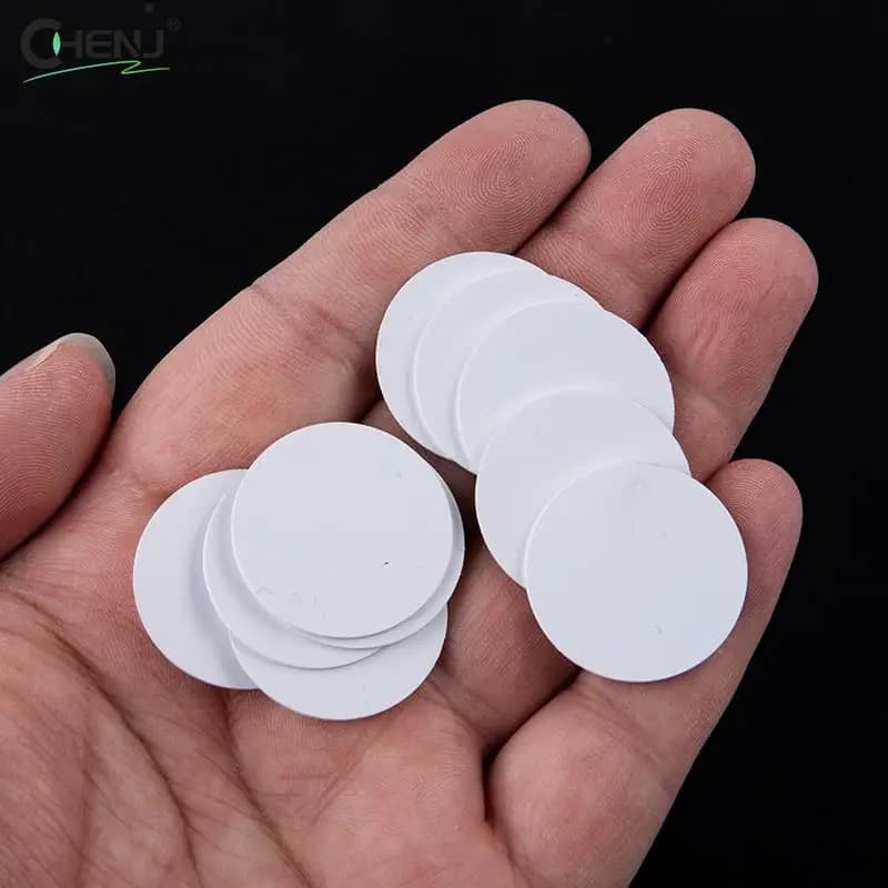 10Pcs NFC Coins NTAG215 TAG Key 13.56MHz NTAG 215 Card Label etichette ultraleggere etichette 25 Mm di diametro rotondo
