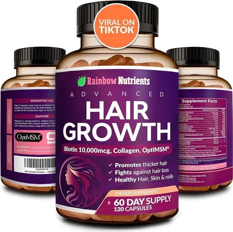 Vitamins for hair growth - Hair loss supplement and growth Repair vitamins Products for scalp care dry hair
