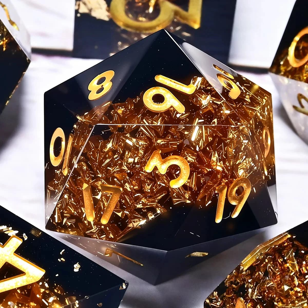 DND Dice in resina Set da 7 pezzi per Dungeons and Dragons DND 5e RPG Regalo, Gioco da tavolo Gioco di ruolo da tavolo Gioco di dadi, Regalo di compleanno,