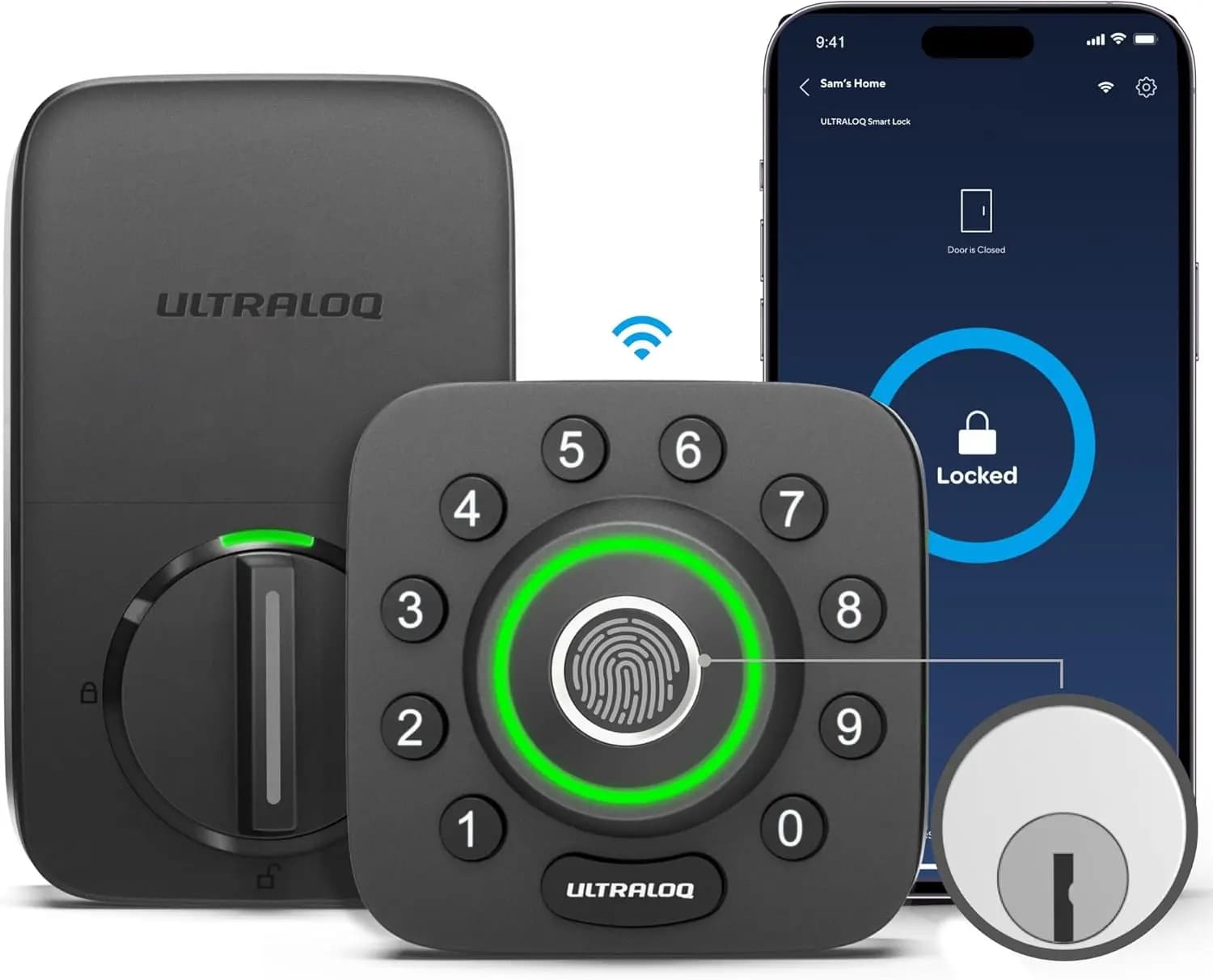 Serratura Intelligente WiFi con Impronta Digitale, Controllo App, Sblocco Automatico, Tastierino Impermeabile per Installazione Facile