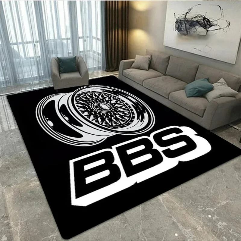 Tappeti decorativi stampati 3D BBS Racing Tappeti antiscivolo per la camera da letto Decorazioni per la cucina Corridoio di casa Tappetino per balcone Zerbini morbidi