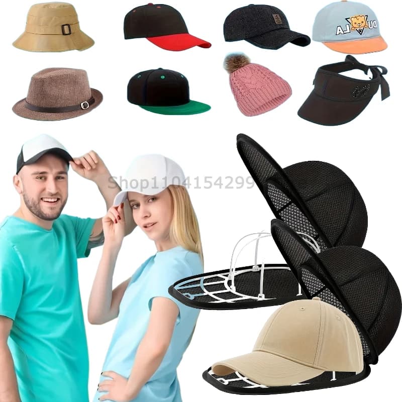 Washer Hats Cleaner with Network Bag Headset for Baseball Caps Protection for Washing Dust for Hats Laundry Bag