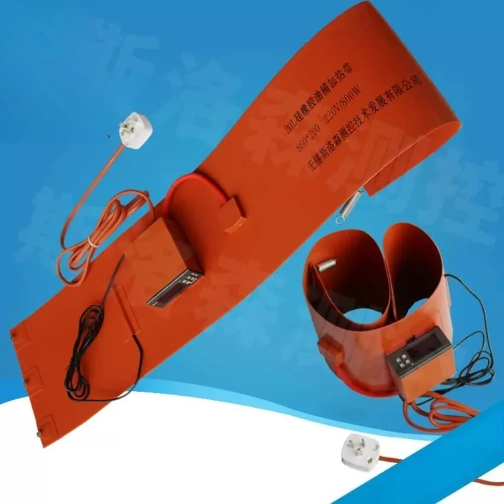 Coperta Riscaldante in Silicone per Fusti 110V/220V, 20-200L, con Controllo Temperatura a Manopola Regolabile, Fascia Riscaldante per Barili di Olio e Serbatoi di Gas in Metallo