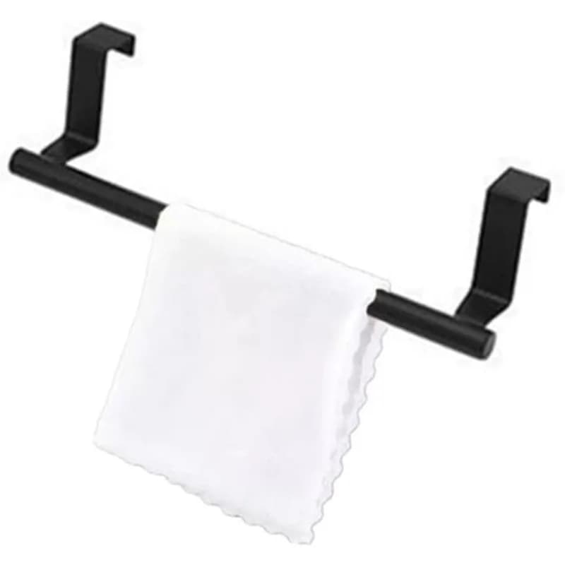 2pcs L Stainless Steel Over Door Towel Rack, Over Kitchen Cabinet Door Towel Bar Holder for Hand,Door Towel Racks with Hooks
