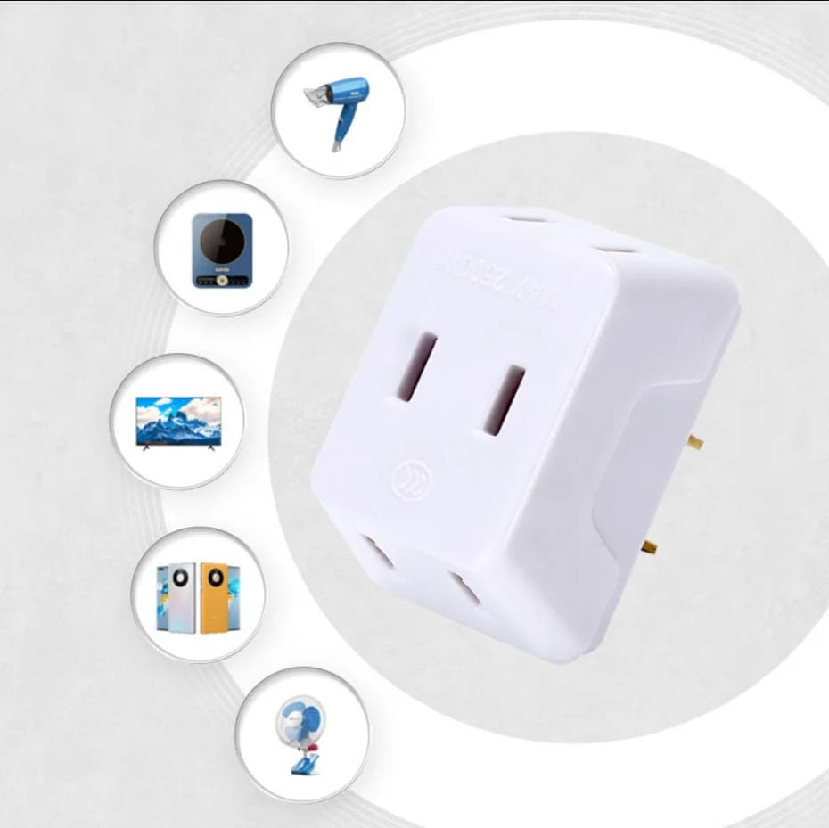 1/2/4PCS 3 In 1 Travel Plug Adapter Overload Protection Converter Charger Worldwide Power Adapter