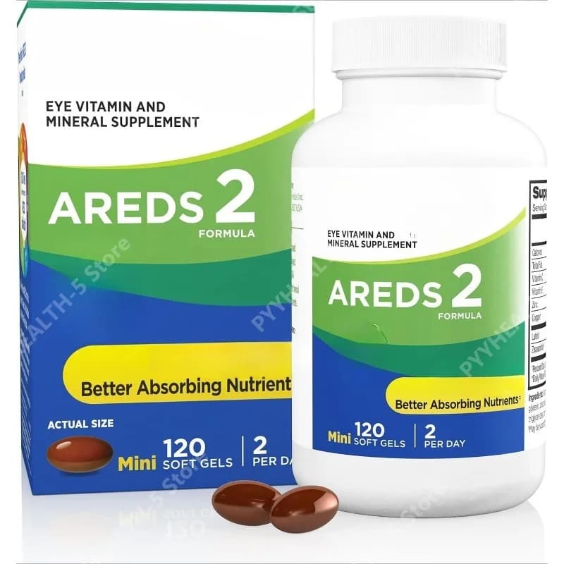 AREDS 2 Vitamin Supplement for View with Lutein and Zeaxanthin, Vitamin C, Vitamin E, Zinc and Copper, 120 Softgels (Minigels)