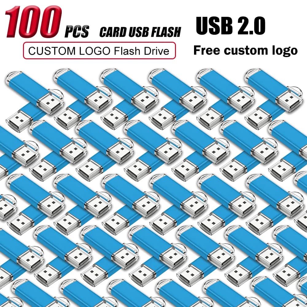 100 pz/lotto Chiavetta USB in metallo con logo personalizzabile 128GB 64GB 32GB 8GB 4GB 128MB 512MB USB 2.0