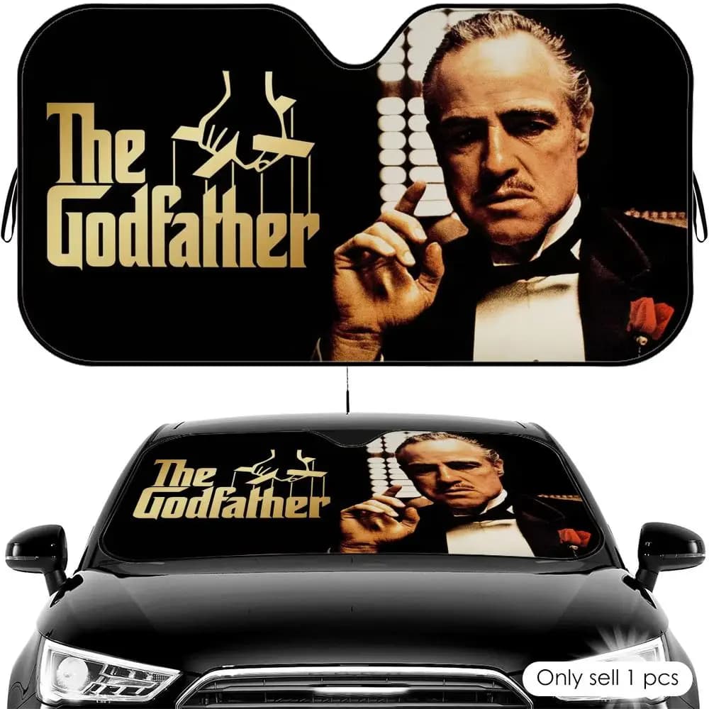 Parasole per Auto in Alluminio Riutilizzabile con Motivo Classico del Film Il Padrino, Protezione UV e Isolamento Termico