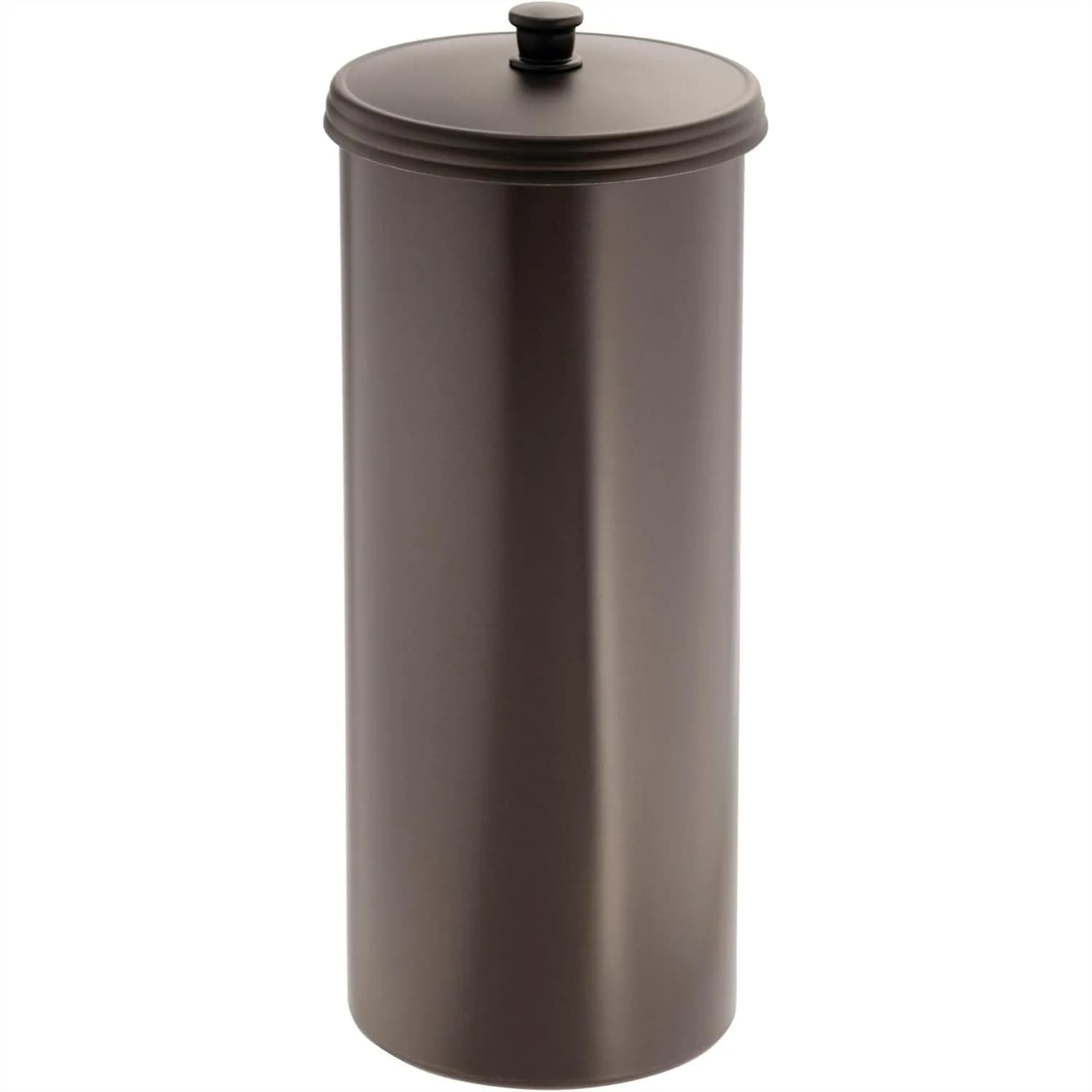 Portarotolo da terra con coperchio per 3 rotoli extra, Bronzo