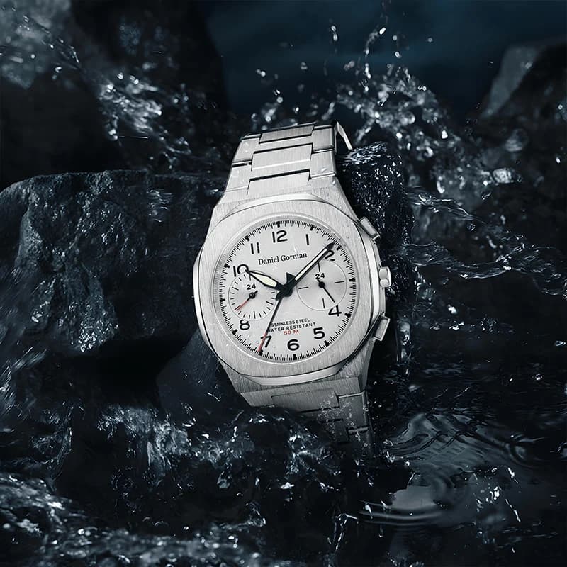 Orologio Gorman con Movimento al Quarzo Giapponese VD32, Impermeabile 50M, Finitura Dorata in Acciaio Inossidabile SUS 2026, Festival dello Shopping