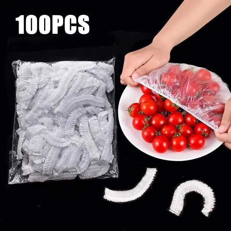 Coperture per Alimenti Usa e Getta, Coperchi Elastici in Plastica per Alimenti, Sacchetti Riutilizzabili per Mantenere la Freschezza in Frigorifero, per Frutta e Verdura