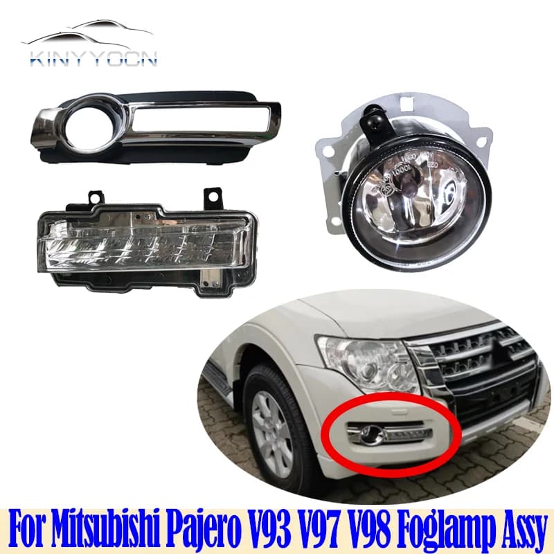 Per Mitsubishi Pajero V93 V97 V98 15-20 paraurti anteriore fendinebbia DRL Day Running Lamp